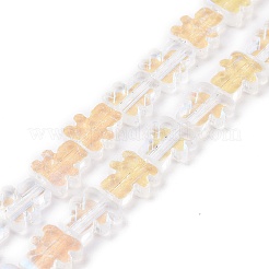 Transparent Electroplate Glass Beads Strands&nbsp;GLAA-F122-05F