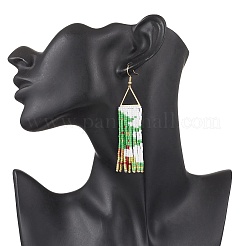 Handmade Glass Seed Beads Dangle Earrings&nbsp;EJEW-MZ00547