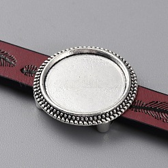 PU Leather with Alloy Base Buckle for Bracelet Making&nbsp;DIY-TAC0020-41A-01