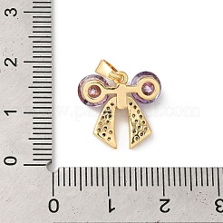 Brass and Glass Pendants&nbsp;KK-C062-099G