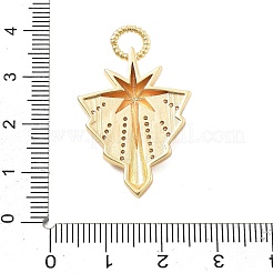 Brass Micro Pave Cubic Zirconia Pendants&nbsp;X-KK-L209-095G