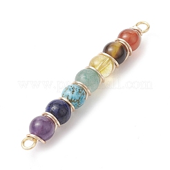 Chakra Gemstone Connector Charms&nbsp;PALLOY-TA00112