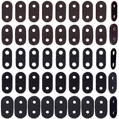 50Pcs 5 Styles Oval PU Leather Label Buckle&nbsp;FIND-CL0001-56