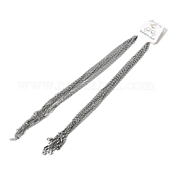 12Pcs 1.7MM 304 Stainless Steel Rope Chain Necklaces for Men Women&nbsp;NJEW-H093-13P