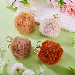 4Pcs 4 Colors Alloy Keychains&nbsp;KEYC-TA0004-70B