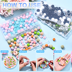 Food Grade Eco-Friendly Silicone Focal Beads&nbsp;SIL-YW0001-72B