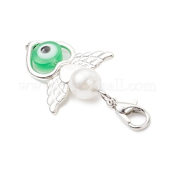 Angel & Evil Eye Alloy & Resin Pendant Decorations&nbsp;HJEW-JM04278-02
