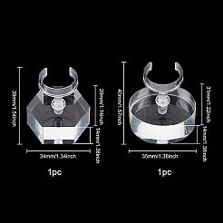 2Pcs 2 Style Transparent Acrylic Ring Display Rack&nbsp;AJEW-FG0001-60