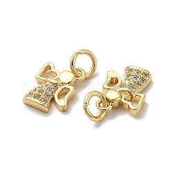 Brass Micro Pave Cubic Zirconia Pendants&nbsp;KK-E068-VB785-2