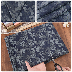 Flower Pattern Polycotton Fabrics&nbsp;DIY-WH0128-90B