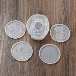 Halloween Theme Silicone Cup Mat Molds&nbsp;DIY-E066-01