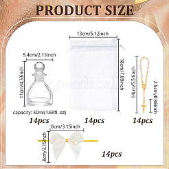 14Pcs Square Glass Perfume Aromatherapy Bottle&nbsp;AJEW-GA0009-43