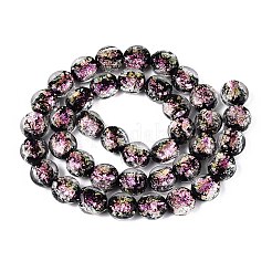 Handmade Foil Glass Beads Strands&nbsp;FOIL-Q002-03E