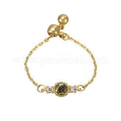 Adjustable Brass Micro Pave Cubic Zirconia Finger Rings&nbsp;WG86157-01