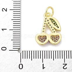 Brass Micro Pave Cubic Zirconia Pendants&nbsp;KK-S511-03E-G