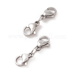 Non-Tarnish 304 Stainless Steel Double Lobster Claw Clasps&nbsp;STAS-E163-57P-B