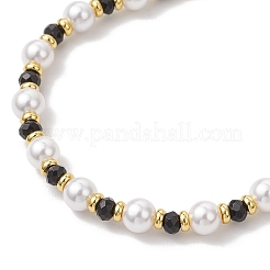 Shell Pearl & Dyed Natural Malaysia Jade Round Beaded Bracelets for Women&nbsp;BJEW-JB12031-02