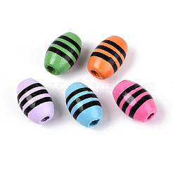 Printed Schima Wood Beads&nbsp;WOOD-L022-02B