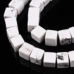 Natural Howlite Beads Strands&nbsp;G-T139-6x6-02A