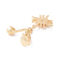 Rhinestone Sun Charm Belly Ring&nbsp;LS-AJEW-F057-14G