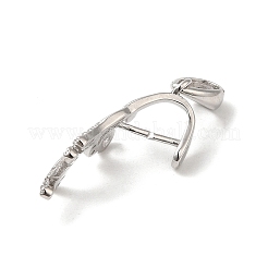 Rhodium Plated 925 Sterling Silver Ice Pick Pinch Bails&nbsp;STER-NH0001-21P
