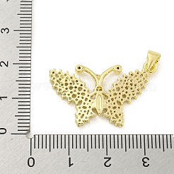 Golden Brass Micro Pave Cubic Zirconia Pendants&nbsp;KK-R159-08A-G
