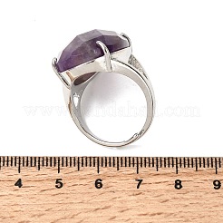 Natural Amethyst Finger Rings&nbsp;RJEW-C154-01I