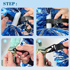 1Pc Polyester Pom Pom Holder Straps for Cheerleading Accessories&nbsp;AJEW-CN0005-41