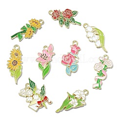 45Pcs 9 Styles Alloy Enamel Pendants&nbsp;ENAM-CJ0007-24