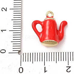 Brass Enamel Pendants&nbsp;KK-CBA260B-10G