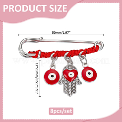 8Pcs Stainless Steel Brooches&nbsp;JEWB-ME00003