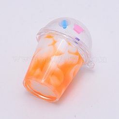 Resin Bubble Tea Pendants&nbsp;RESI-WH0011-06C