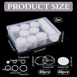 60Pcs Plastic Commemorative Coin Storage Box&nbsp;CON-PH0003-09