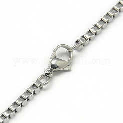 Tarnish Resistant Trendy Unisex 201 Stainless Steel Box Chain Necklaces&nbsp;NJEW-L043C-48P