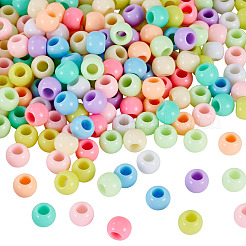 200Pcs Opaque Acrylic European Beads&nbsp;SACR-TA0001-58