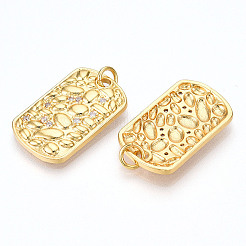 Brass Micro Pave Cubic Zirconia Pendants&nbsp;KK-N254-242G