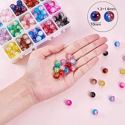 Spray Painted Crackle Glass Beads&nbsp;CCG-PH0002-12