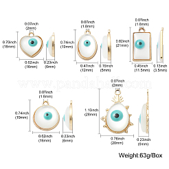 20Pcs 5 Styles Alloy Evil Eye Pendants&nbsp;FIND-CJ0001-47