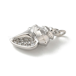 Brass Micro Pave Clear Cubic Zirconia Pendants&nbsp;LS-KK-U046-02P-06