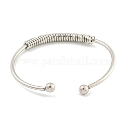 Non-Tarnish 304 Stainless Steel Cuff Bangles&nbsp;BJEW-P331-06P