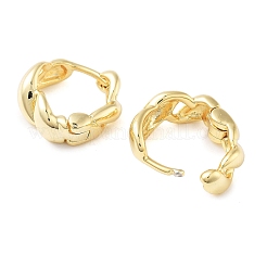 Brass Curly Hoop Earrings for Women&nbsp;EJEW-F347-01G-01