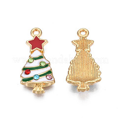 Rack Plating Alloy Enamel Pendants&nbsp;ENAM-N055-148B