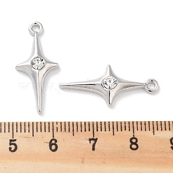 Rack Plating Alloy Rhinestone Pendants&nbsp;PALLOY-F311-06P