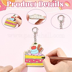 36Pcs Dessert Wooden Keychains&nbsp;ST-CJ0028-15