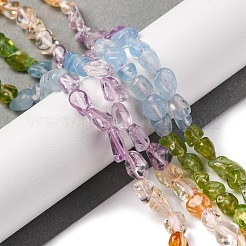 Natural Aquamarine & Rose Quartz & Peridot & Amethyst & Citrine Beads Strands&nbsp;G-L610-B05-01