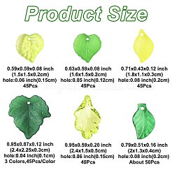 364Pcs 8 Styles Transparent Acrylic Pendants&nbsp;TACR-FS0001-65