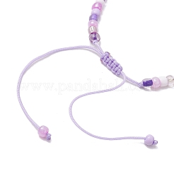 5Pcs 5 Colors Adjustable Glass Seed Beaded Anklets&nbsp;AJEW-AN00636