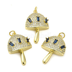 Rack Plating Brass Micro Pave Cubic Zirconia Pendants&nbsp;KK-Q784-06G
