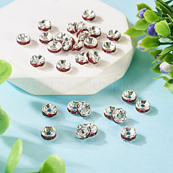 30Pcs 2 Colors Brass Rhinestone Spacer Beads&nbsp;RB-TA0001-29A