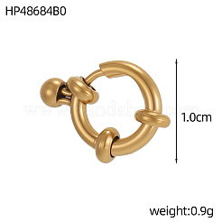 304 Stainless Steel Round Spring Ring Clasp&nbsp;STAS-OY012-48G